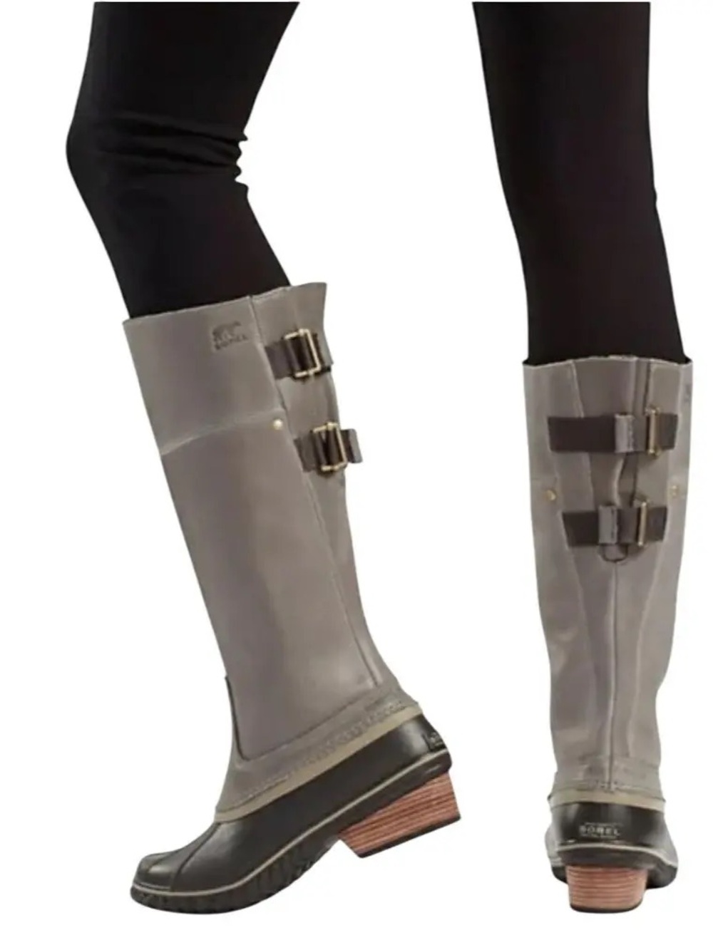 Sorel Slimpack Riding Tall Gray and Waterproof Boots 7